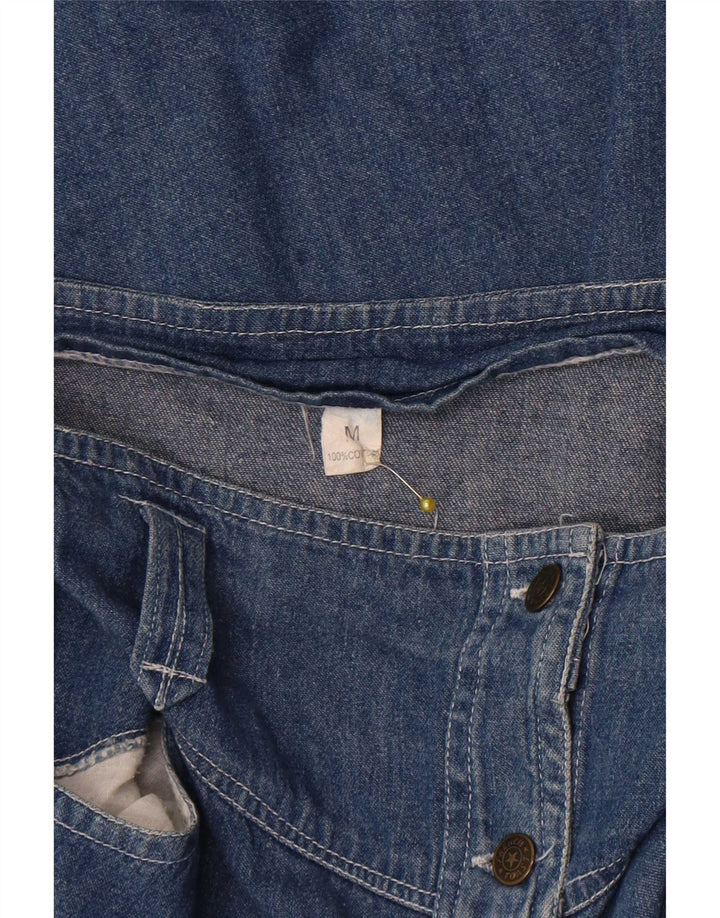 Vintage Dame Midi Denim Nederdel Medium W28 Blå Bomuld
