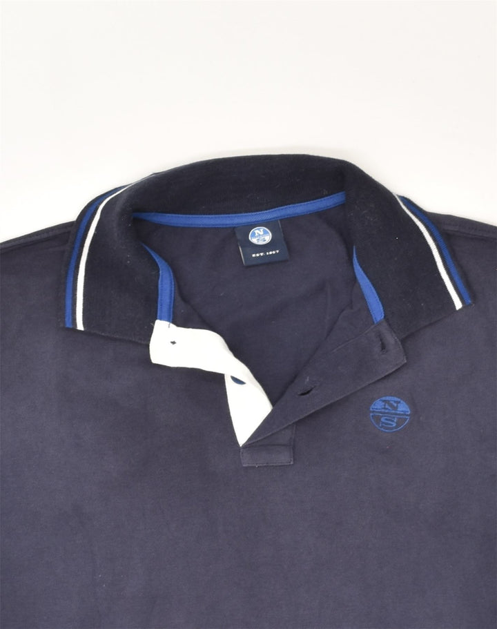 NORTH SAILS Mens Polo Shirt Small Navy Blue Cotton | Vintage North Sails | Thrift | Second-Hand North Sails | Used Clothing | Messina Hembry 