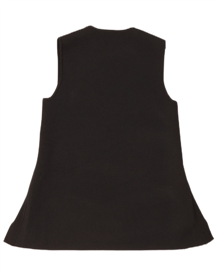 Zara Dame Sleeveless Jumper Dress UK 14 Large Black Polyester