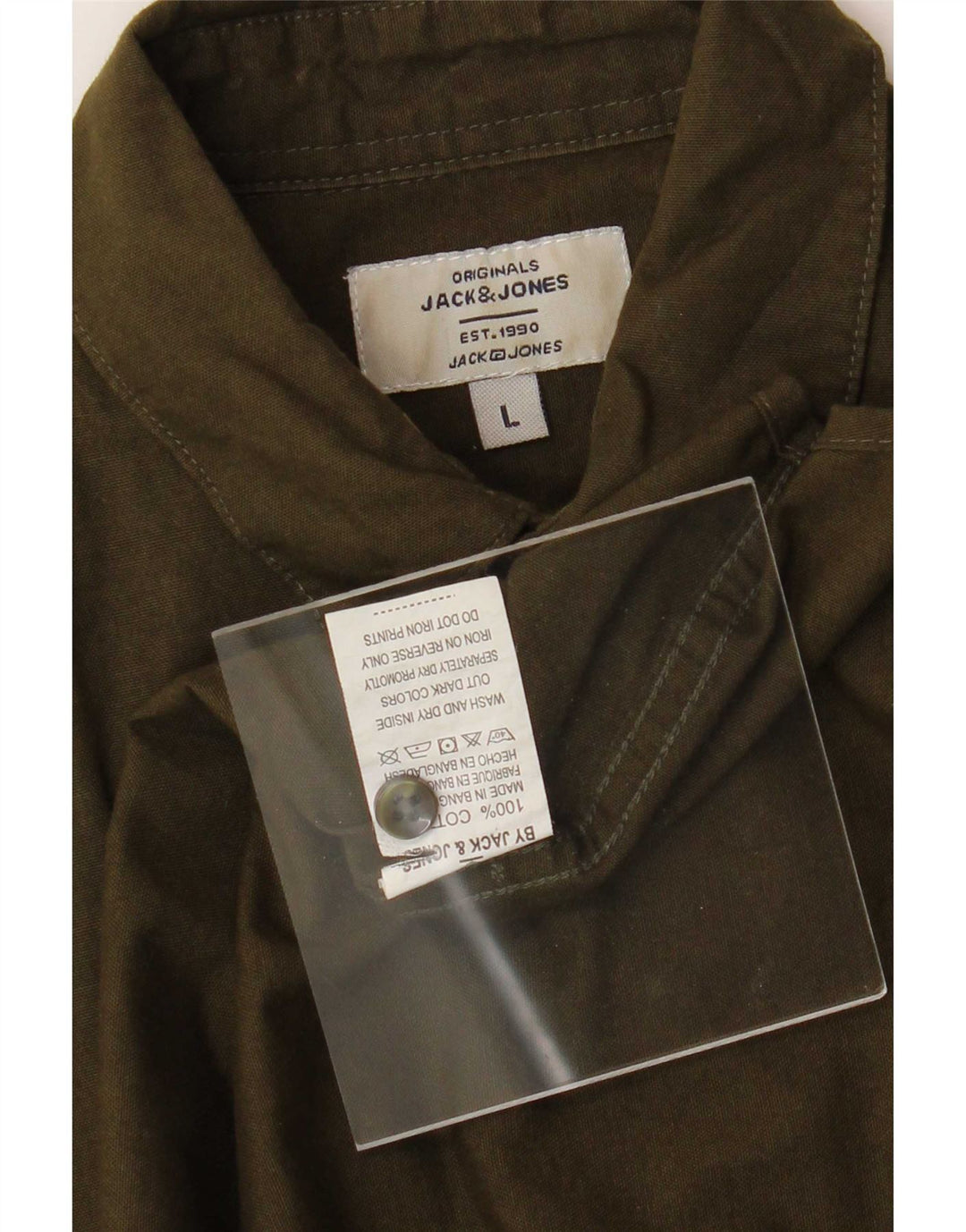 Jack & Jones Herreskjorte Stor Khaki Bomuld