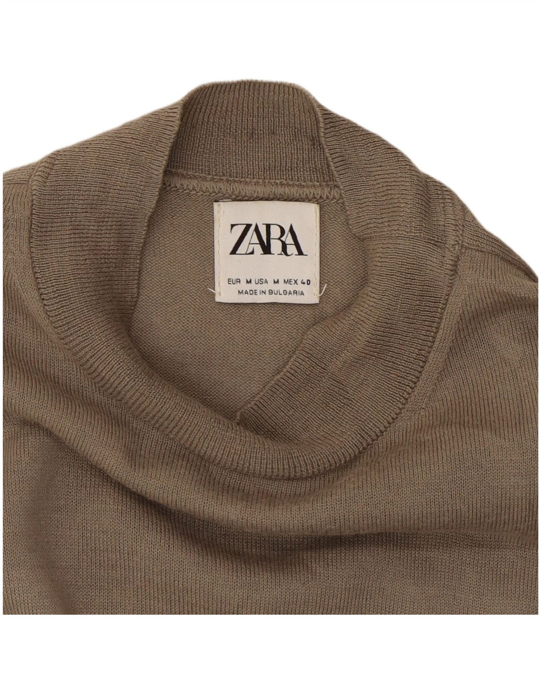 Zara Dame sweater med rund hals DK 14 Medium Brun