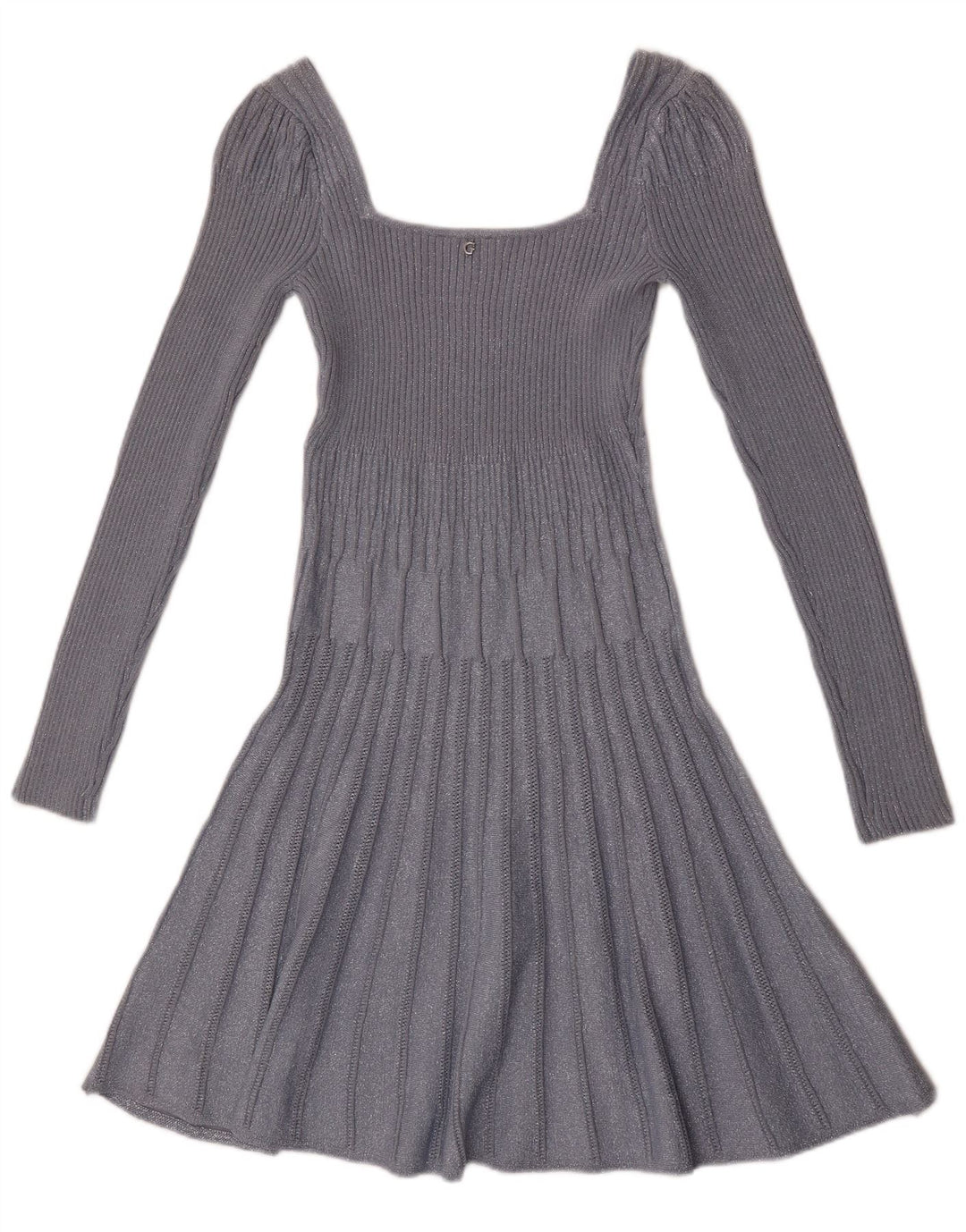 Guess Dame Langærmet Jumper Dress UK 12 Medium Grey Rayon
