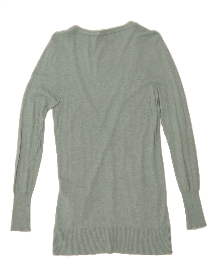 MOSSIMO Womens Longline Cardigan Sweater UK 6 XS Green Rayon Vintage Mossimo and Second-Hand Mossimo from Messina Hembry 