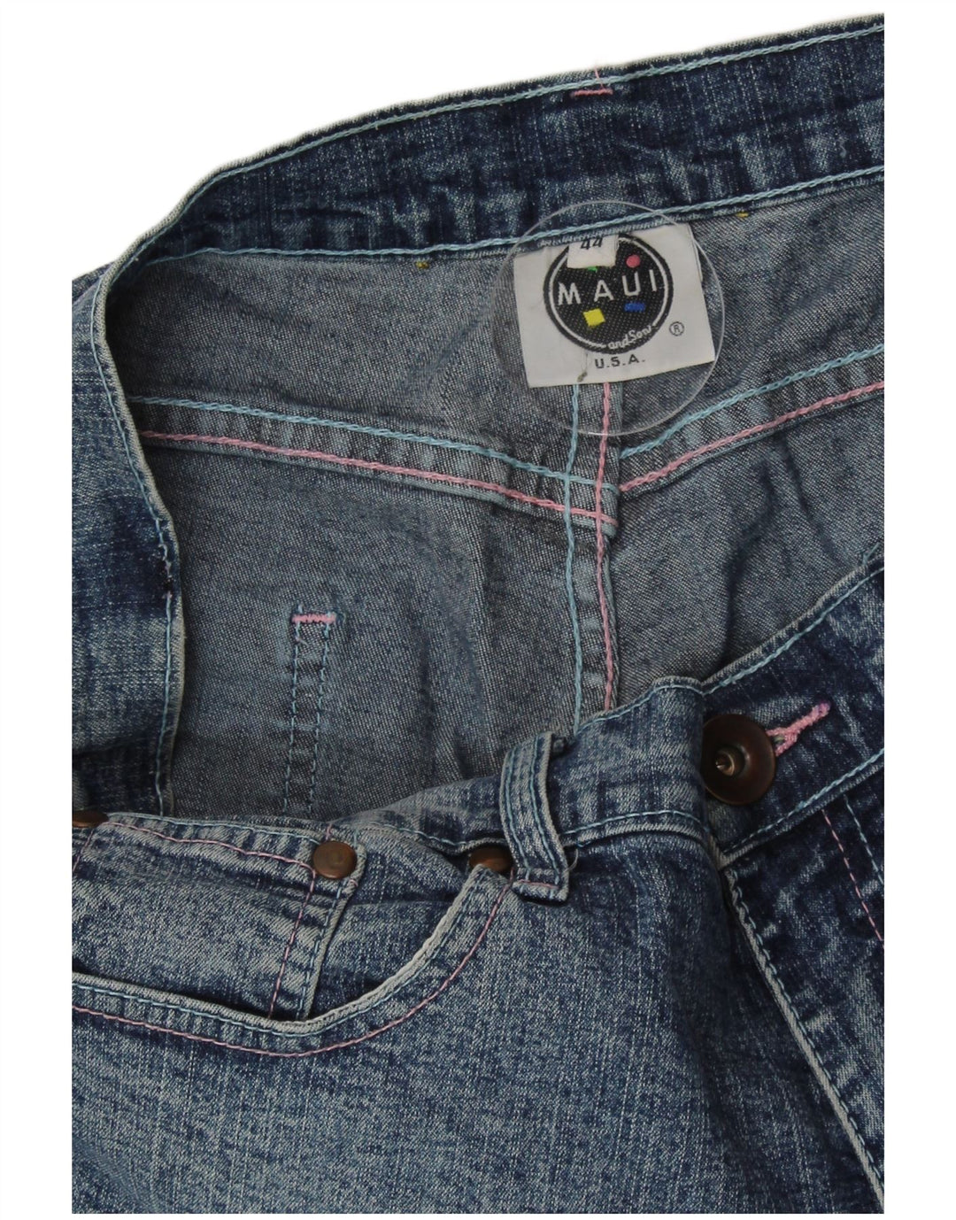 MAUI AND SONS Dame Capri Jeans EU 44 XL W34 L21 Blå