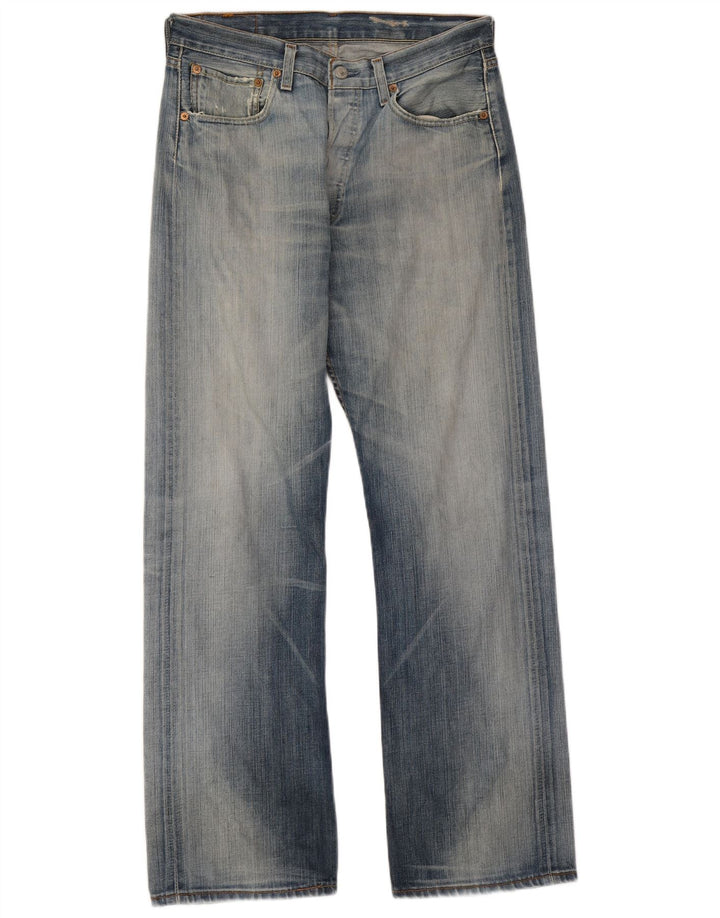 Levi's Herre 501 Straight Jeans W32 L31 Blå Bomuld