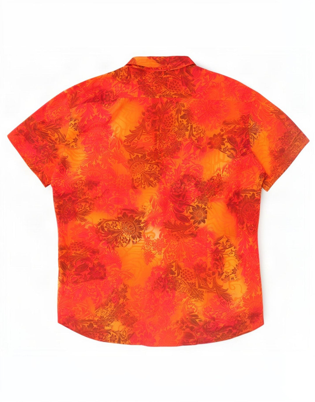 Packard Kortærmet Herreskjorte 2XL Orange Floral