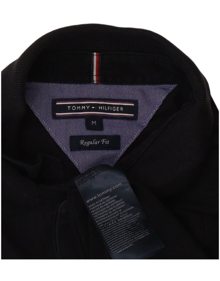 Tommy Hilfiger Herre Regular Fit Polo Shirt Medium Sort Bomuld