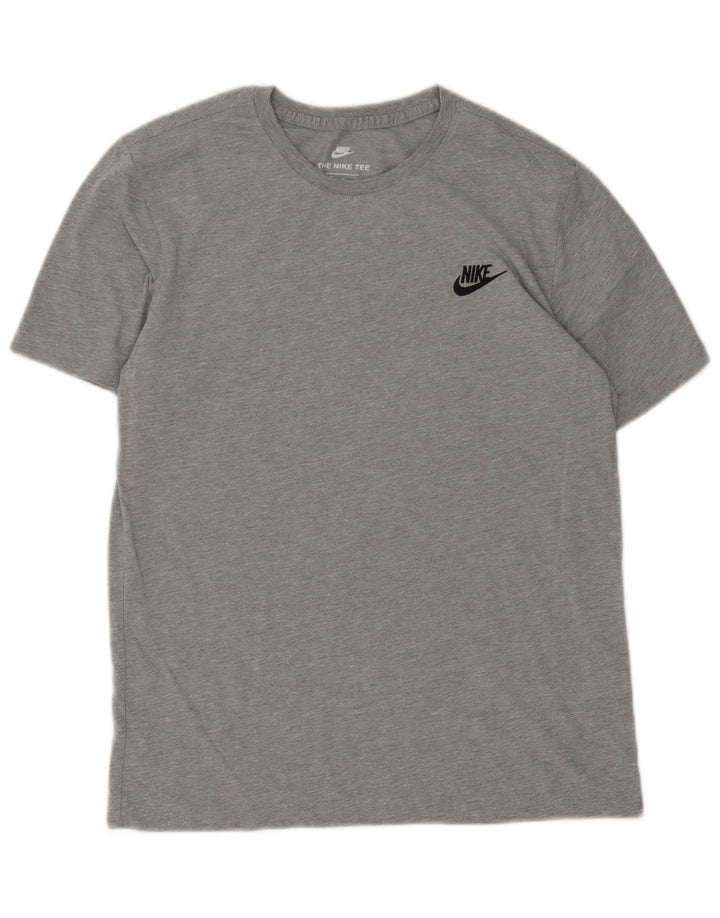 Nike T-shirt med atletisk snit til mænd, mellemgrå bomuld