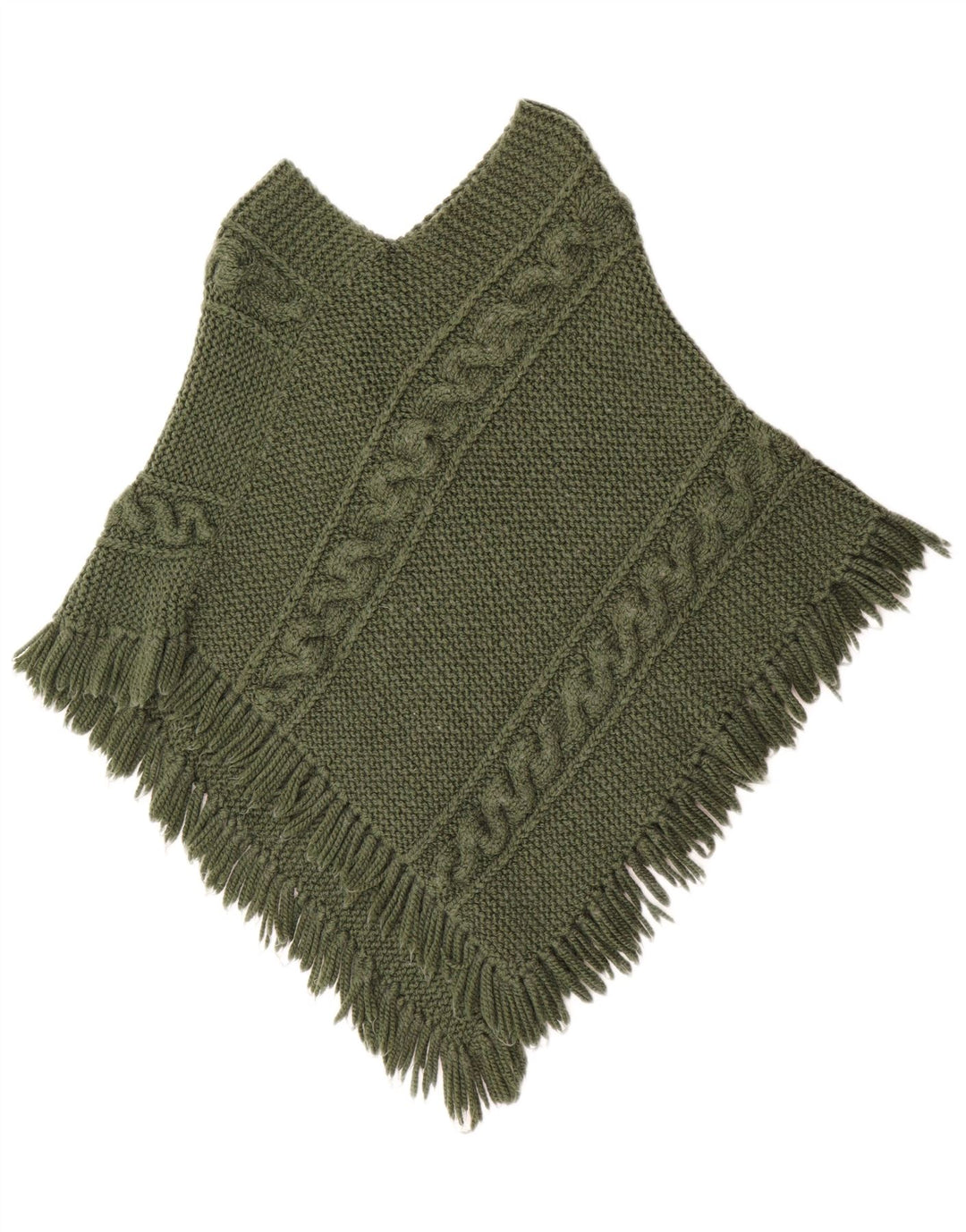 Vintage Dame Poncho Jumper UK 12 Medium Green