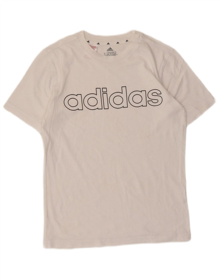 Adidas drenge grafisk t-shirt top 11-12 år hvid