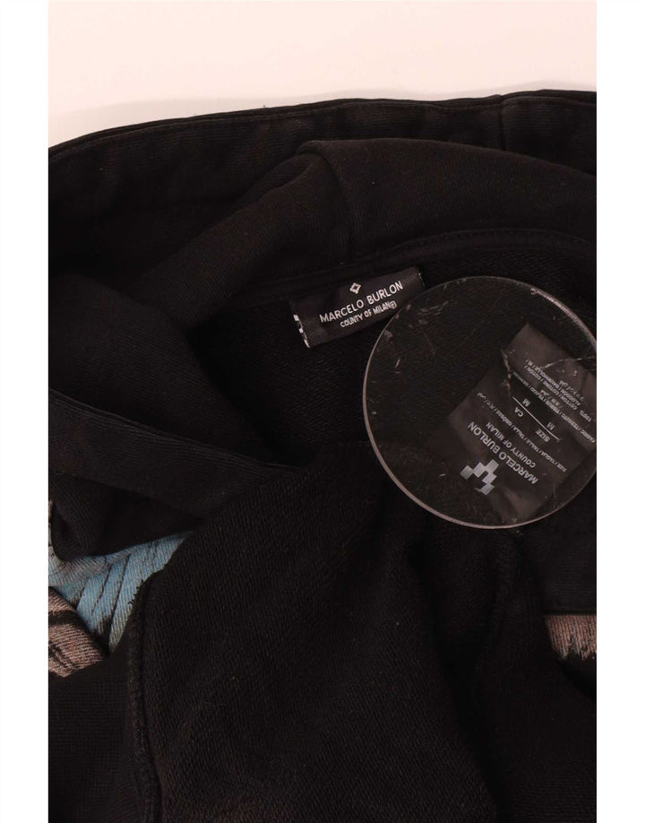 Marcelo Burlon Herre hættetrøje Jumper Medium Sort Bomuld