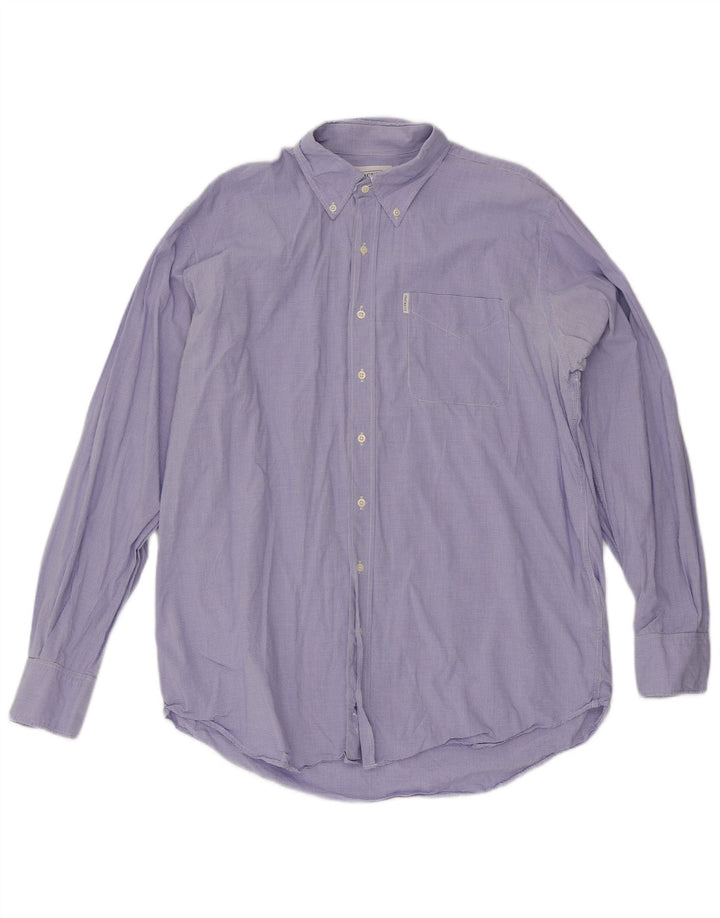 Hackett Herreskjorte XL Blå Gingham Bomuld