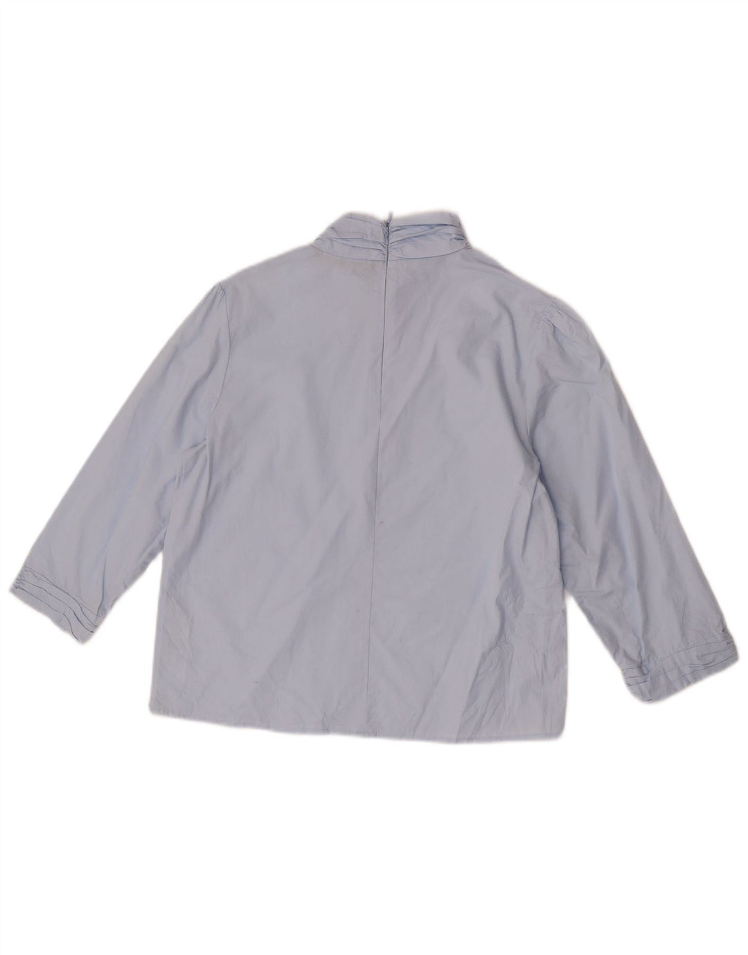 Zara Dame 3/4 ærmet bluse Top UK 14 Medium Blue Bomuld