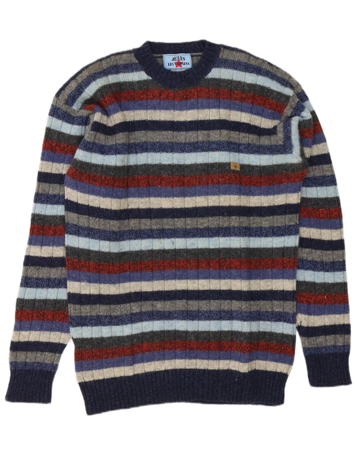 Les Copains Herre Crew Neck Jumper Sweater IT 46 Lille flerfarvet stribet
