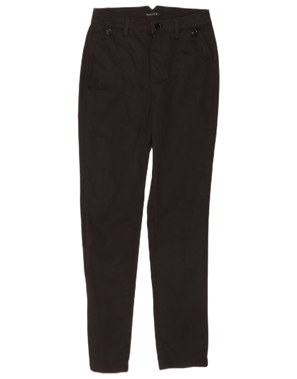 Massimo Dutti Dame Skinny Chino Bukser EU 34 2XS W24 L28 Sort