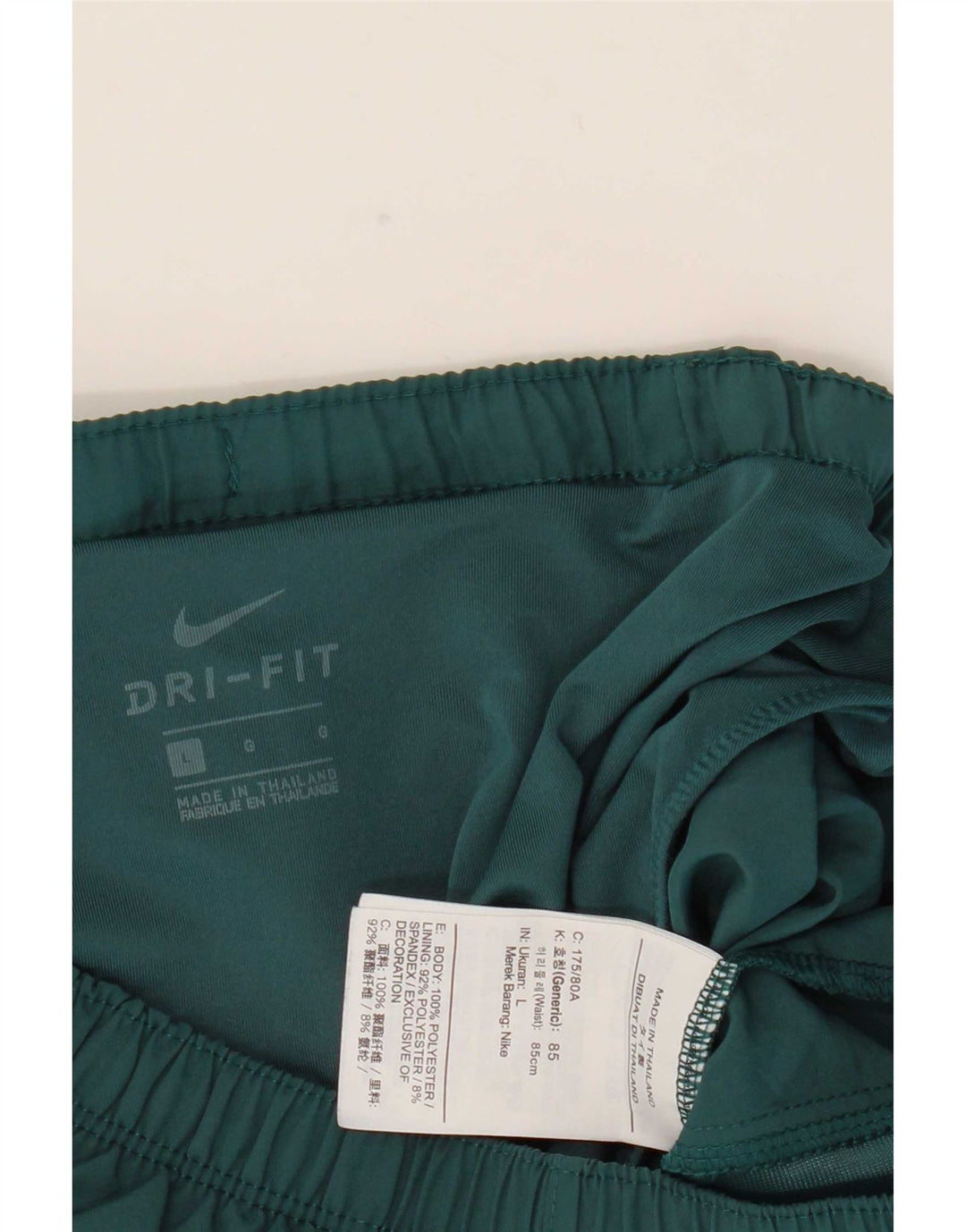 Nike Herre Dri Fit grafiske sportsshorts, store grønne colourblock polyester