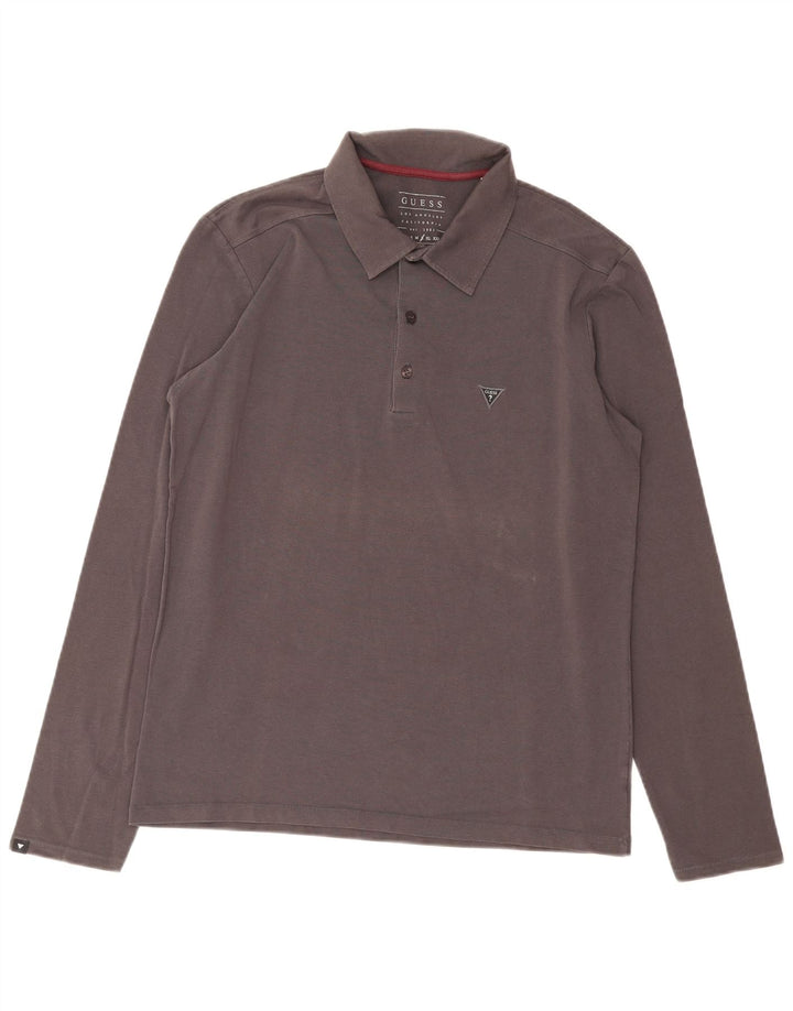 Guess Langærmet ekstra slim fit poloshirt til mænd, stor grå