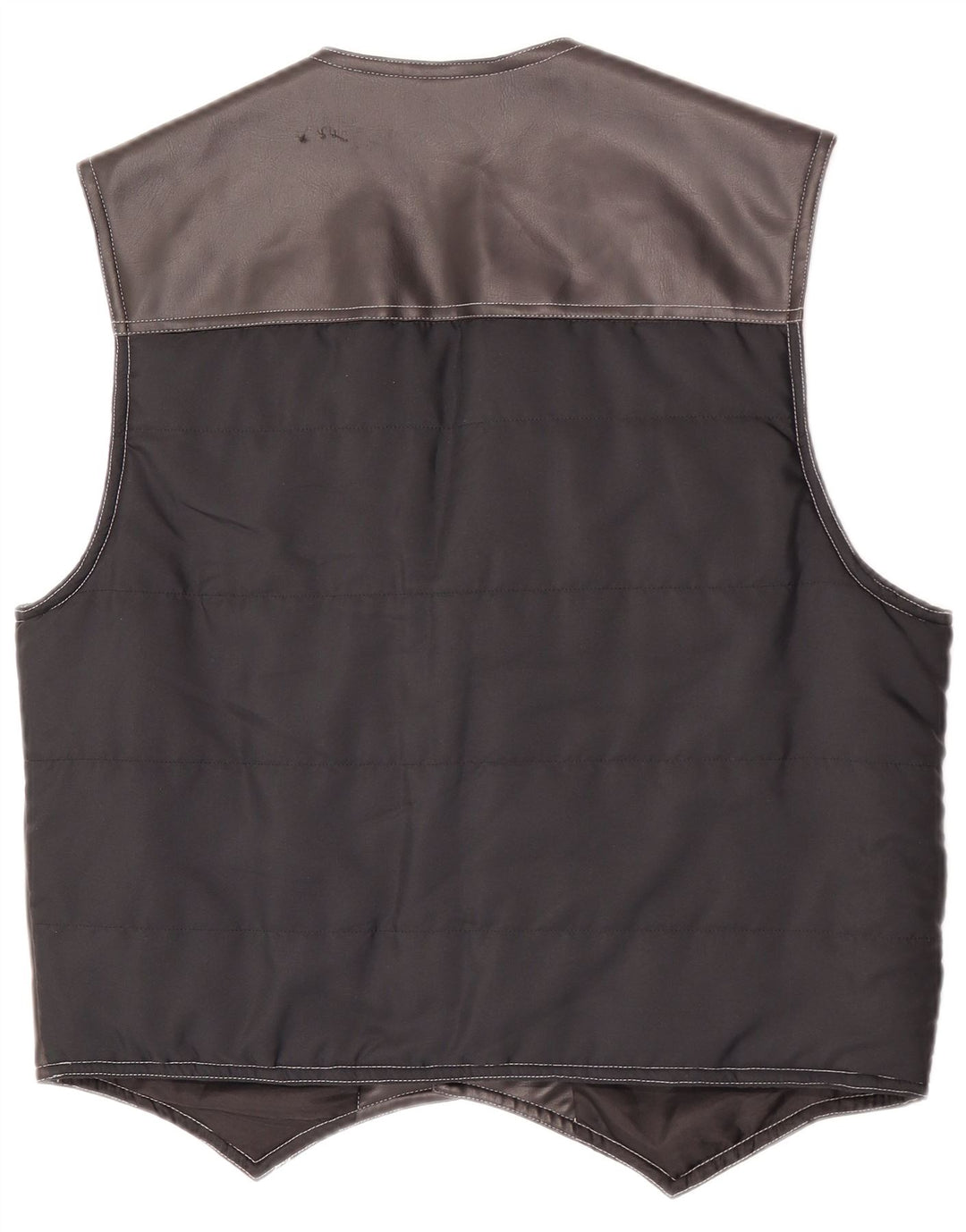 Off Limits Herre imiteret læder vest Stor sort polyvinyl