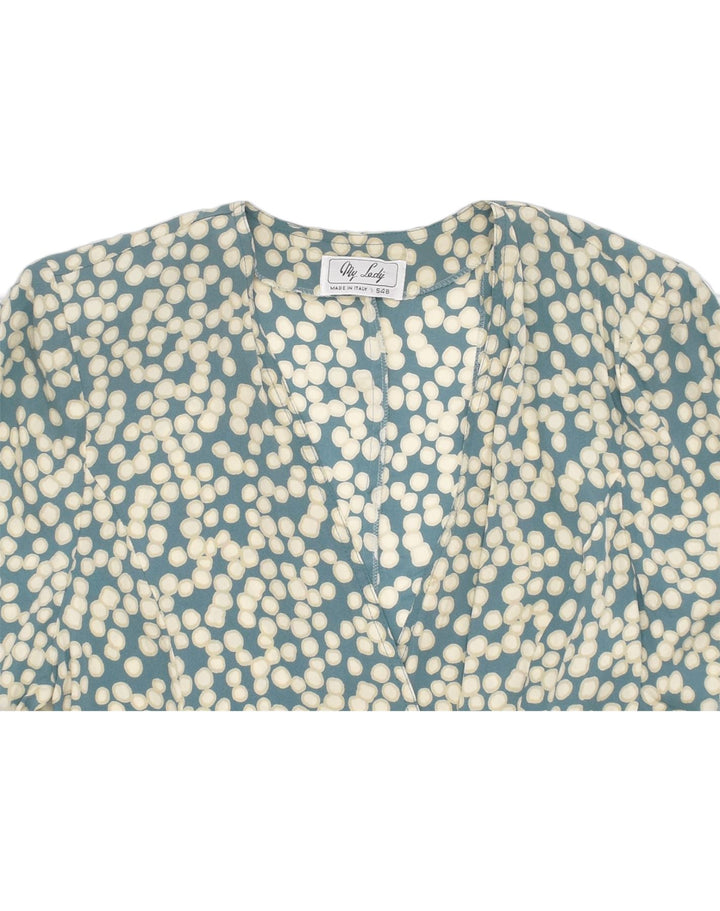 VINTAGE Womens 2 Button Blazer Jacket UK 18 XL Green Spotted | Vintage | Thrift | Second-Hand | Used Clothing | Messina Hembry 