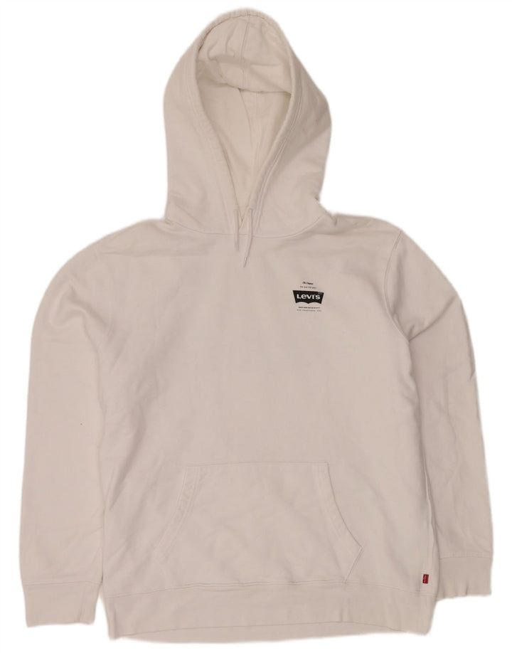 LEVI'S Grafisk hættetrøje til mænd Stor hvid bomuld
