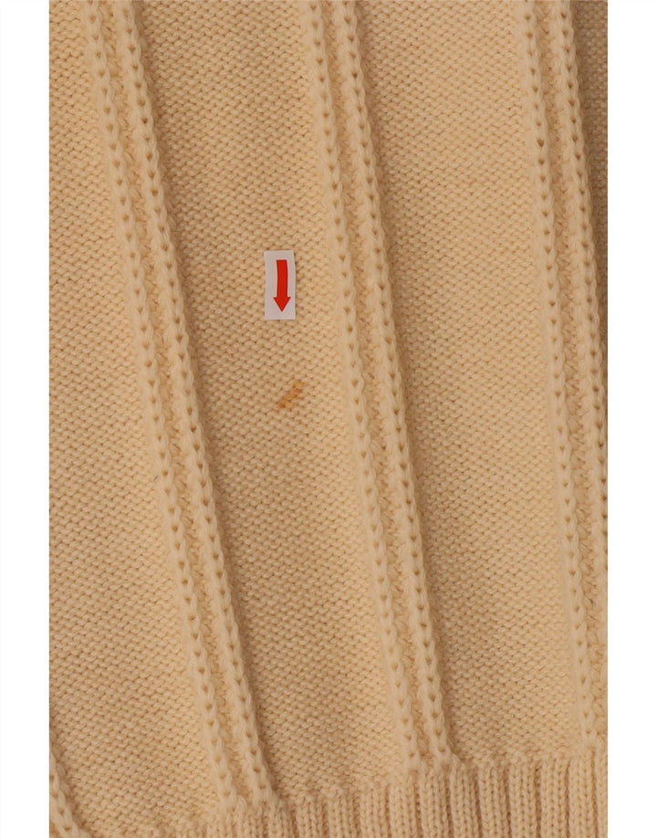 Vintage dame cardigan sweater UK 12 Medium Off White Uld