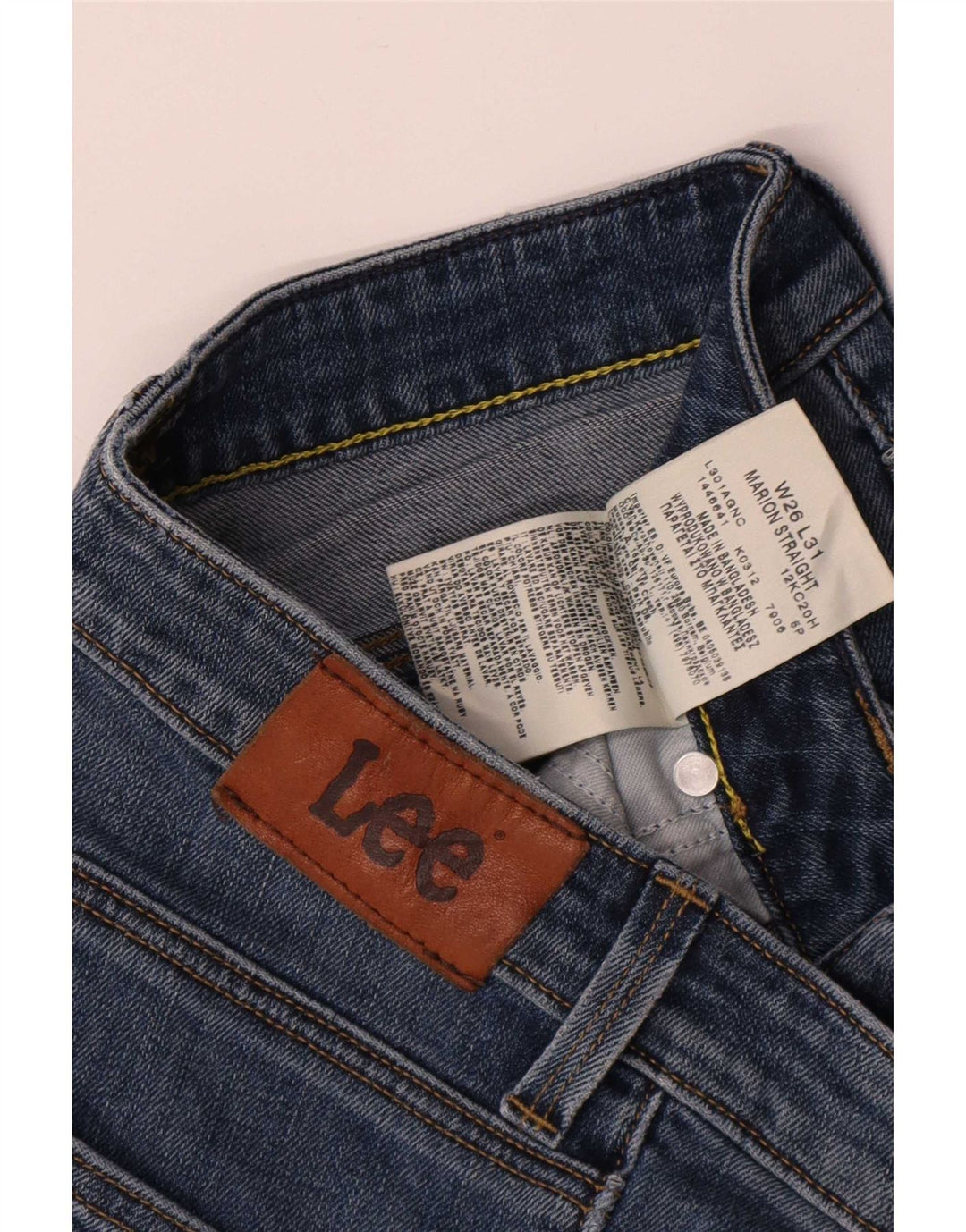 Lee Dame Marion Straight Jeans W26 L31 Blå Bomuld