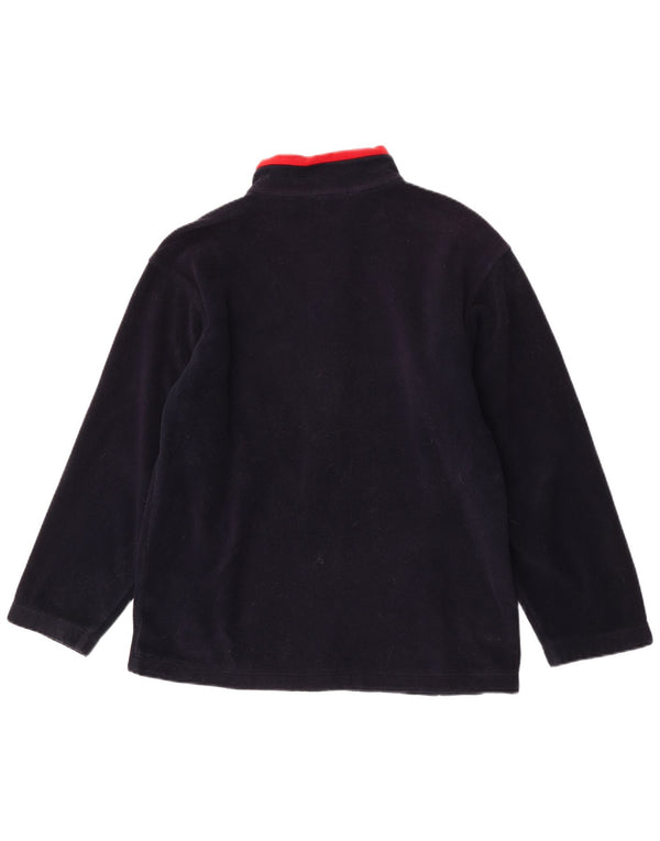 Marks & Spencer Fleecejakke til mænd UK 36 Small Navy Blue Colourblock