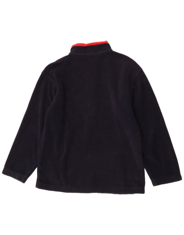 Marks & Spencer Fleecejakke til mænd UK 36 Small Navy Blue Colourblock