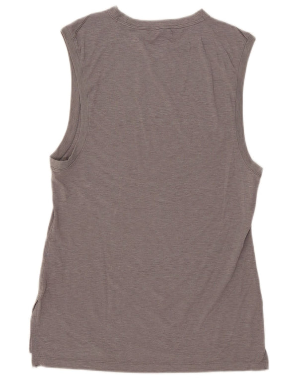 Nike Dame Dri Fit Vest Top UK 10 Small Grå Polyester