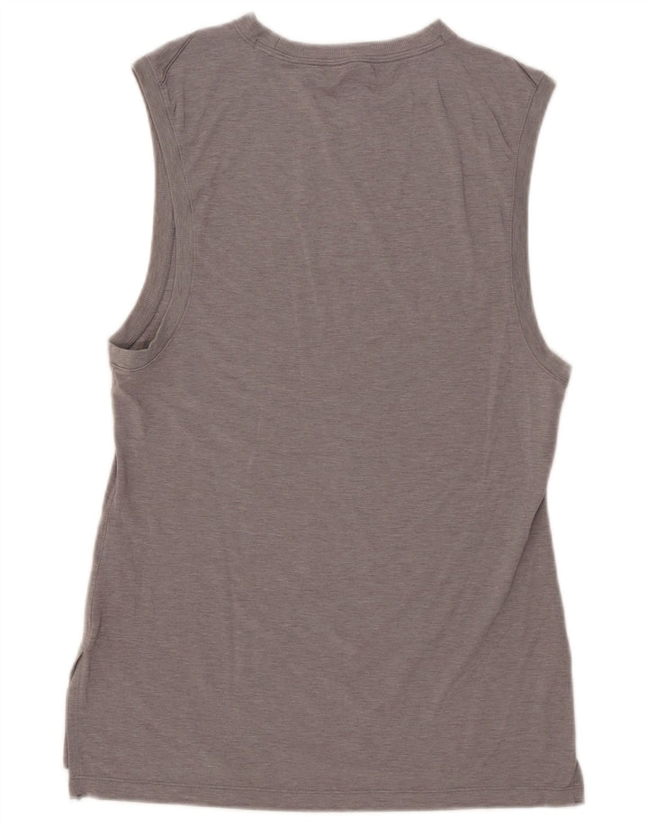 Nike Dame Dri Fit Vest Top UK 10 Small Grå Polyester