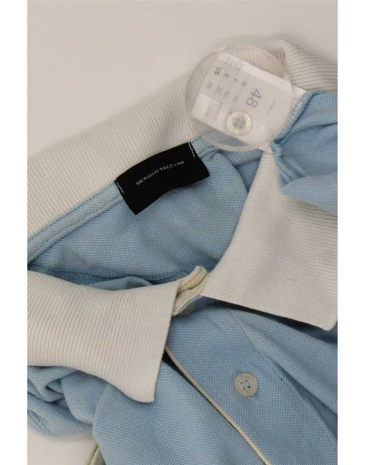 Sergio Tacchini Herre poloshirt IT 48 Medium Blue Colourblock Bomuld