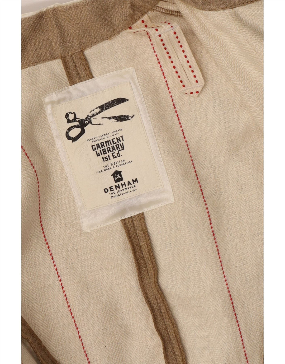 Denham Dame Trachten Blazer Jacket UK 14 Medium Beige Colourblock
