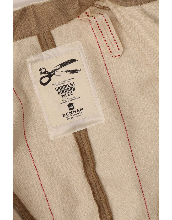 Denham Dame Trachten Blazer Jacket UK 14 Medium Beige Colourblock