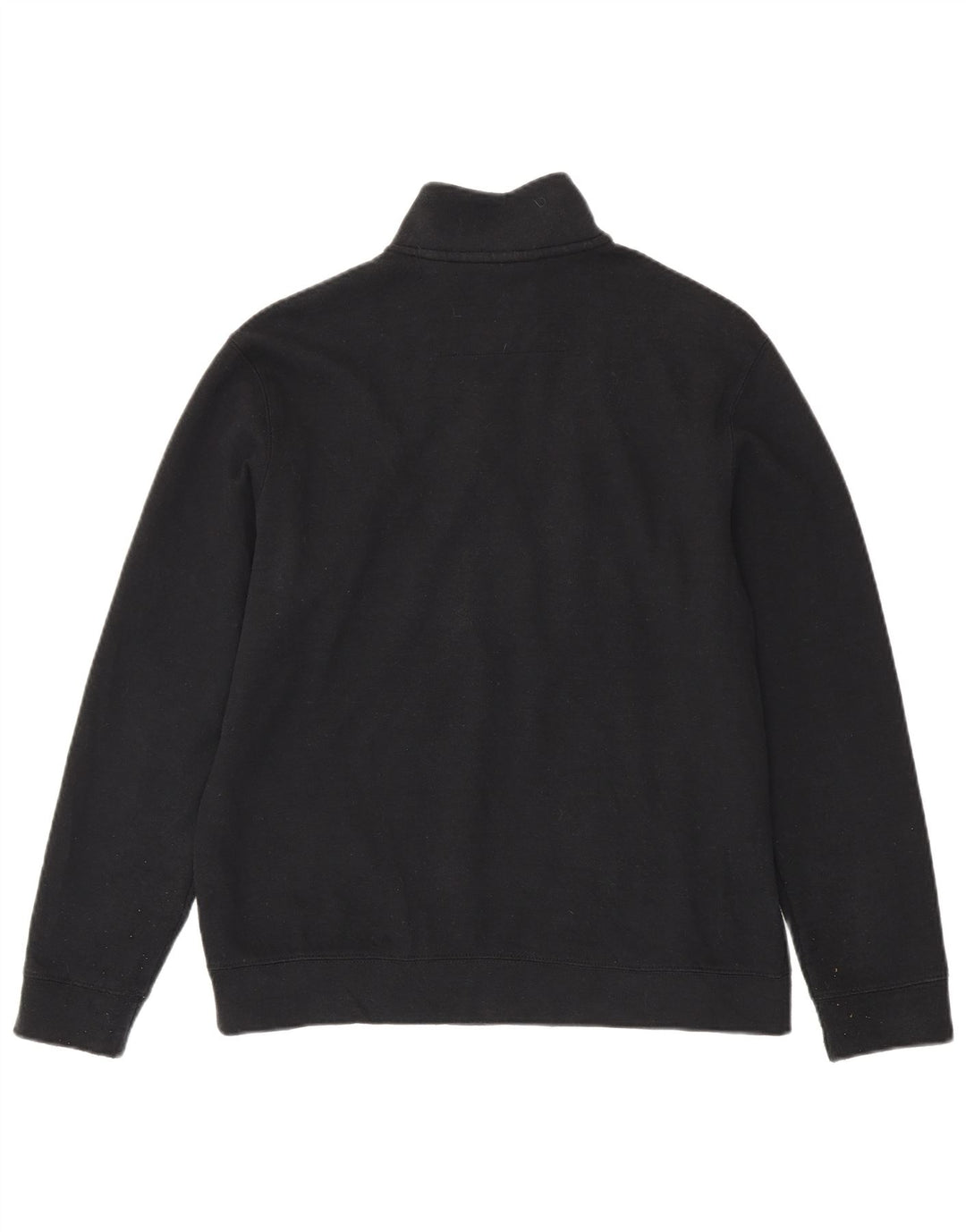 Chaps Dame Zip Neck Sweatshirt Jumper UK 16 Large Black Bomuld