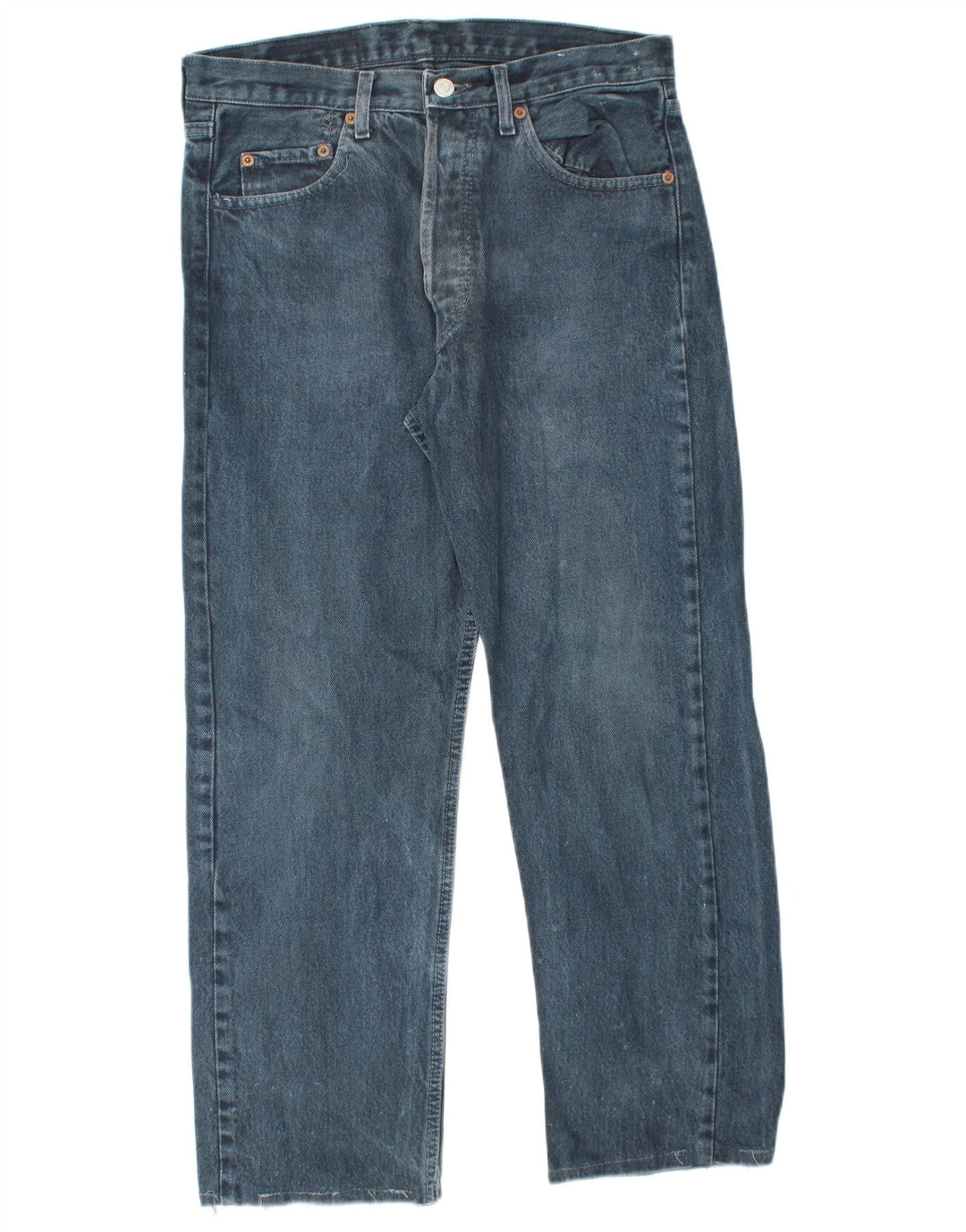 LEVI'S Herre 501 Straight Jeans W32 L25 Blå Bomuld