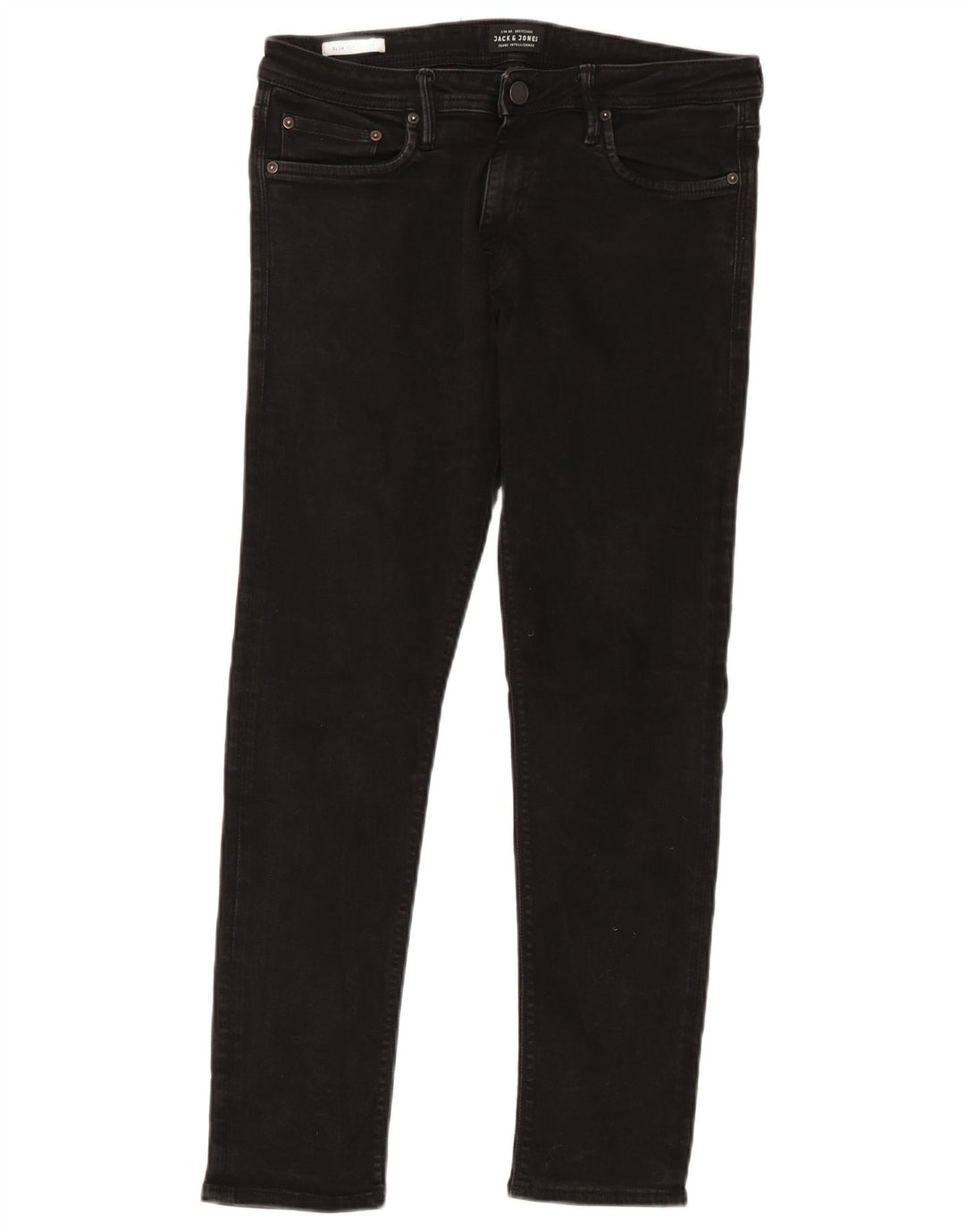Jack & Jones Herre GLENN Slim Jeans W32 L30 Sort Bomuld