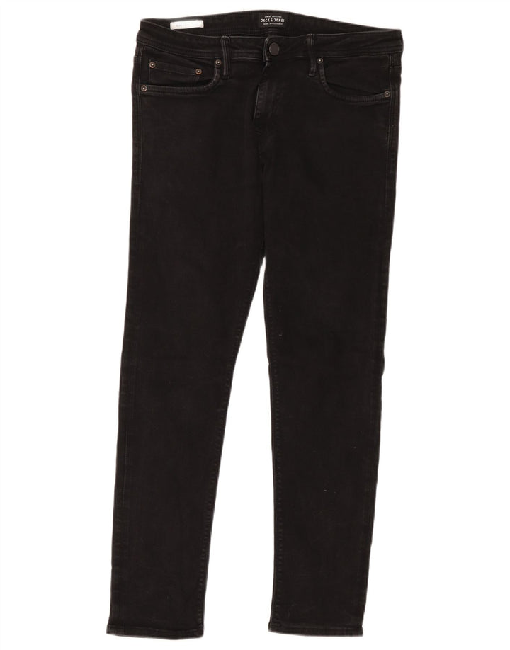 Jack & Jones Herre GLENN Slim Jeans W32 L30 Sort Bomuld
