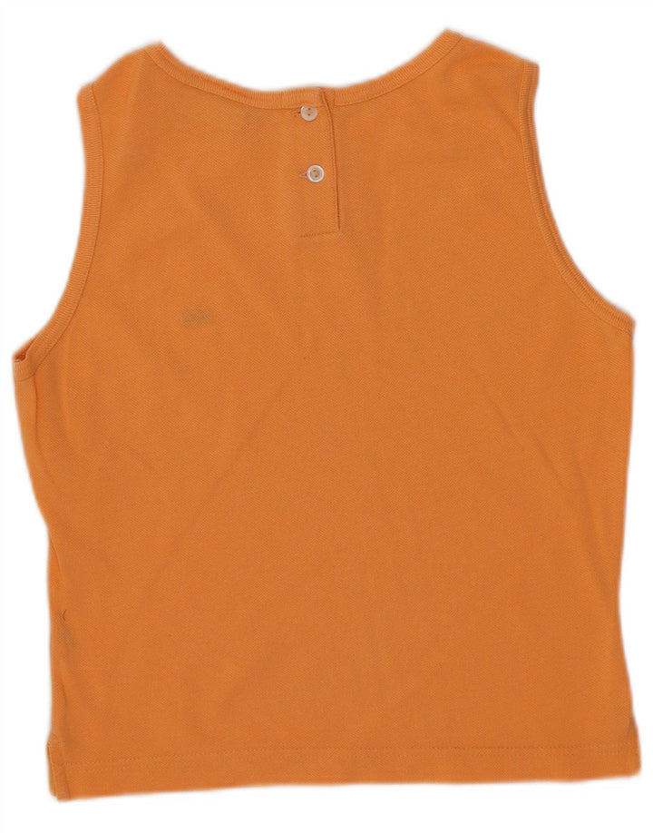 Lacoste Womens Crop Vest Top Størrelse 36 Lille Orange Bomuld