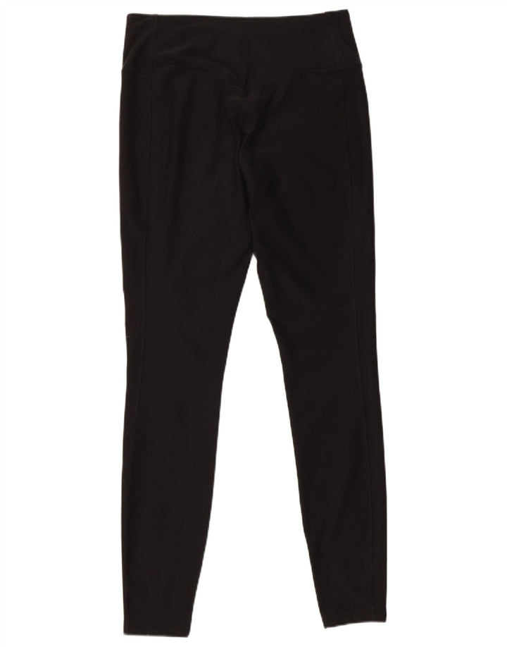 NIKE Dame Dri Fit Leggings UK 14 Medium Sort Polyester