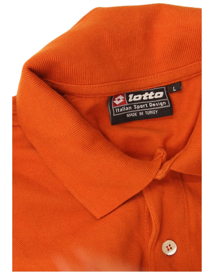 Lotto Herre Polo Shirt Stor Orange Bomuld