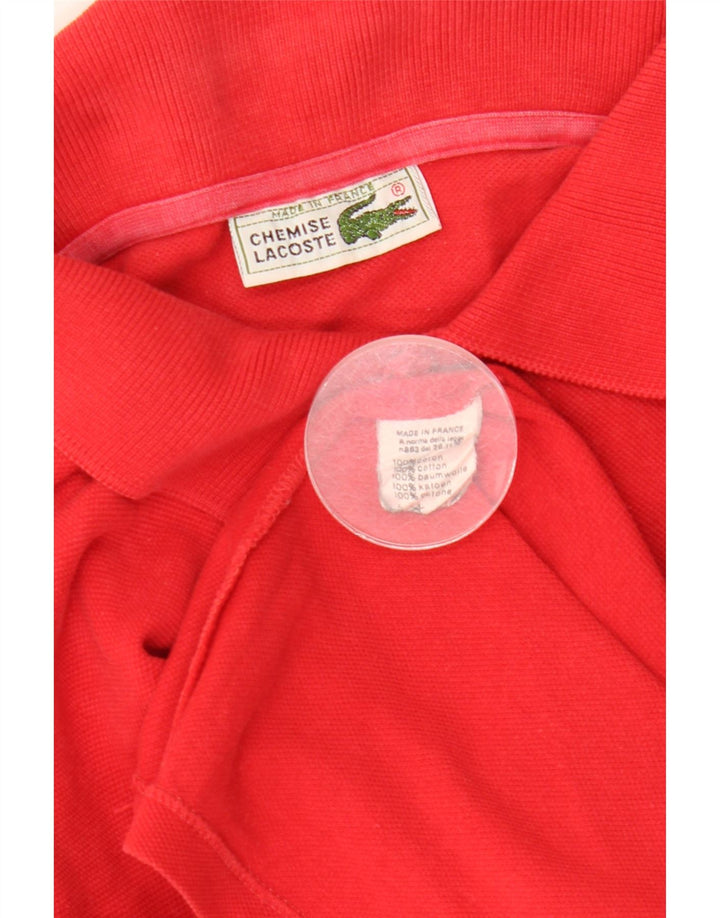 Lacoste Langærmet Polo Shirt til mænd Størrelse 4 Medium Rød Bomuld