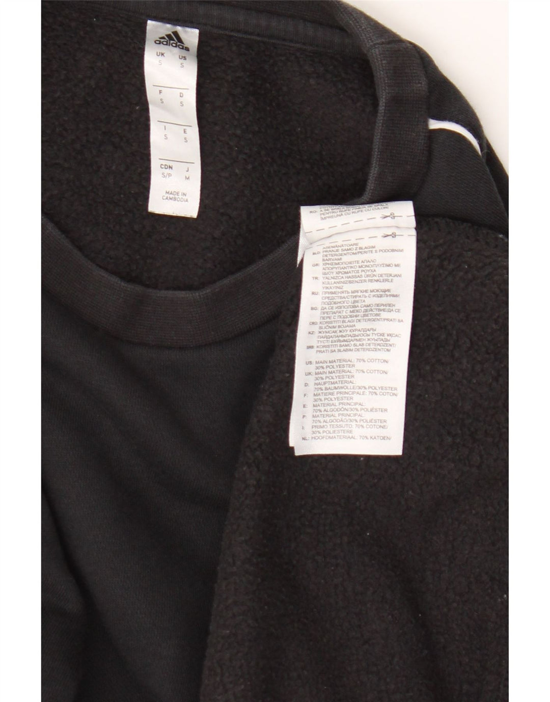 Adidas Sweatshirt til mænd, lille sort bomuld