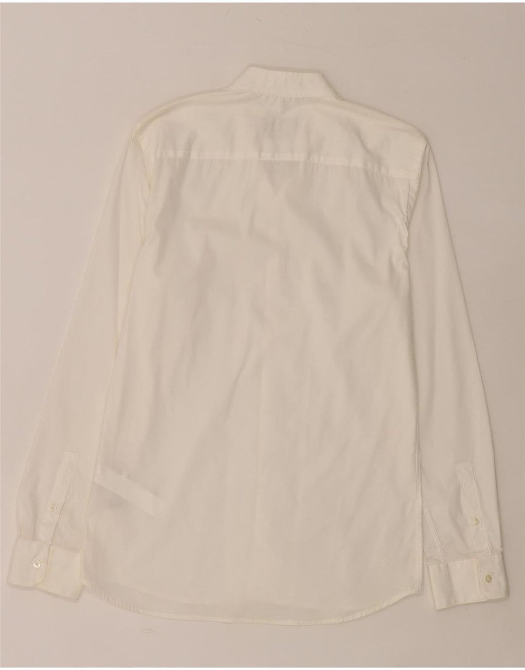 ZARA Herre Super Slim Fit skjorte Medium hvid bomuld
