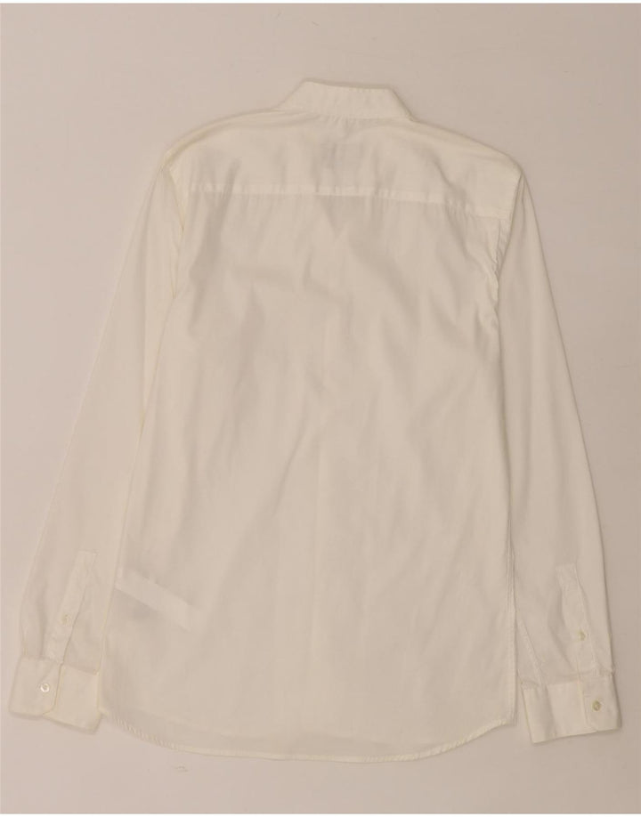 ZARA Herre Super Slim Fit skjorte Medium hvid bomuld