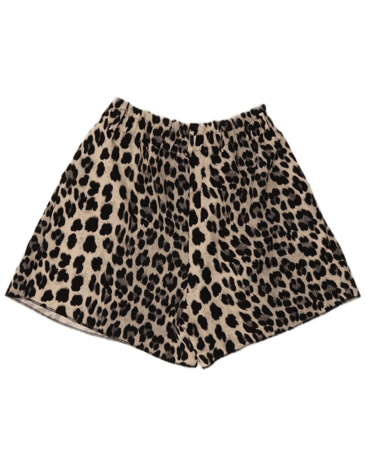 Zara Womens Shorts Large W32 Grå Animal Print Polyester