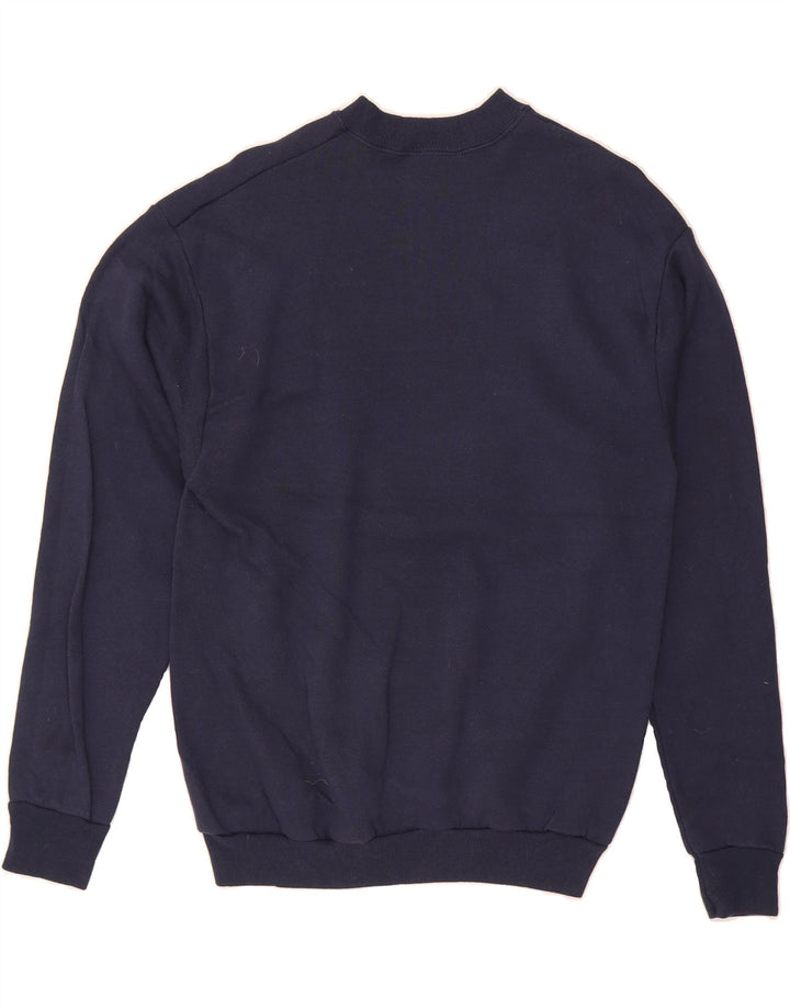 LEE Womens Graphic Sweatshirt Jumper UK 14 Medium Navy Blue Cotton Vintage Lee and Second-Hand Lee from Messina Hembry 