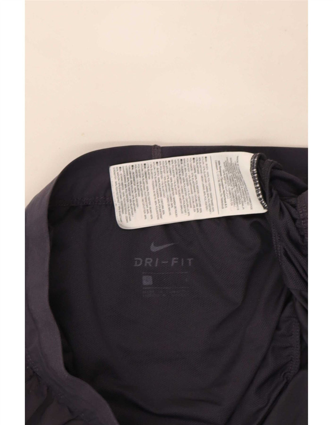 Nike Dame Dri Fit Sport Shorts UK 14 Large Navy Blue Polyester