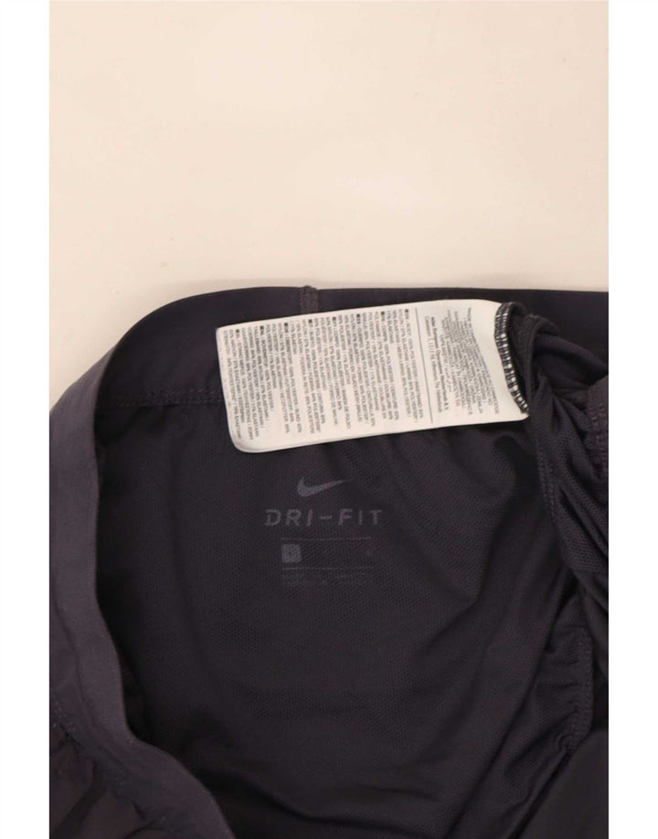 Nike Dame Dri Fit Sport Shorts UK 14 Large Navy Blue Polyester
