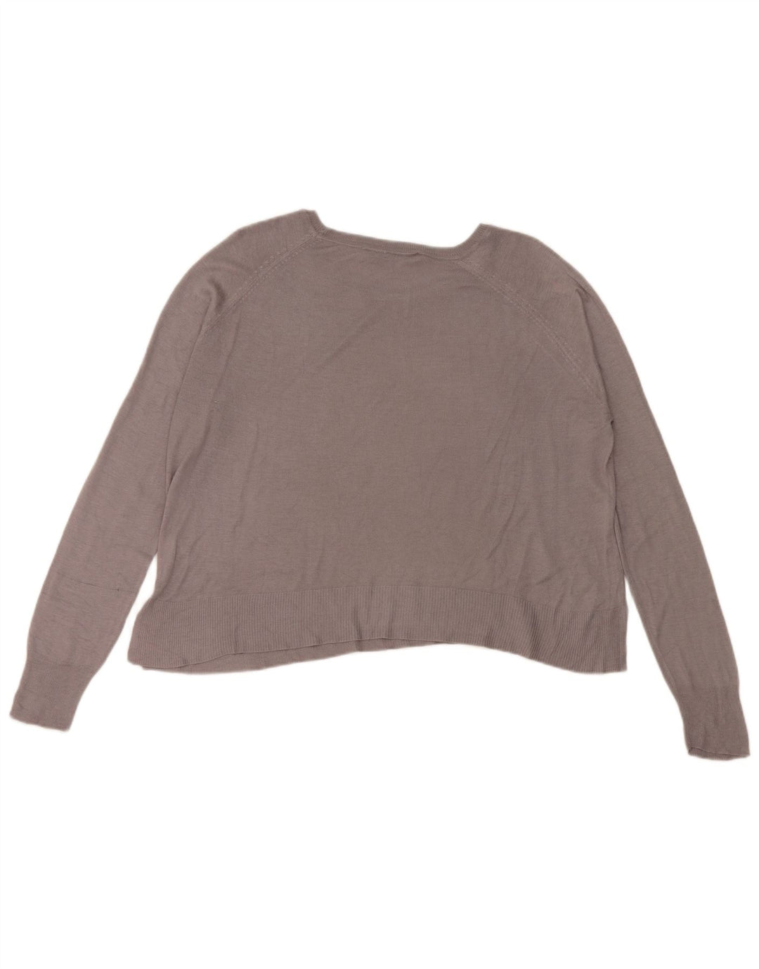Zara Dame Oversized Bluse Top UK 10 Small Grey Viscose