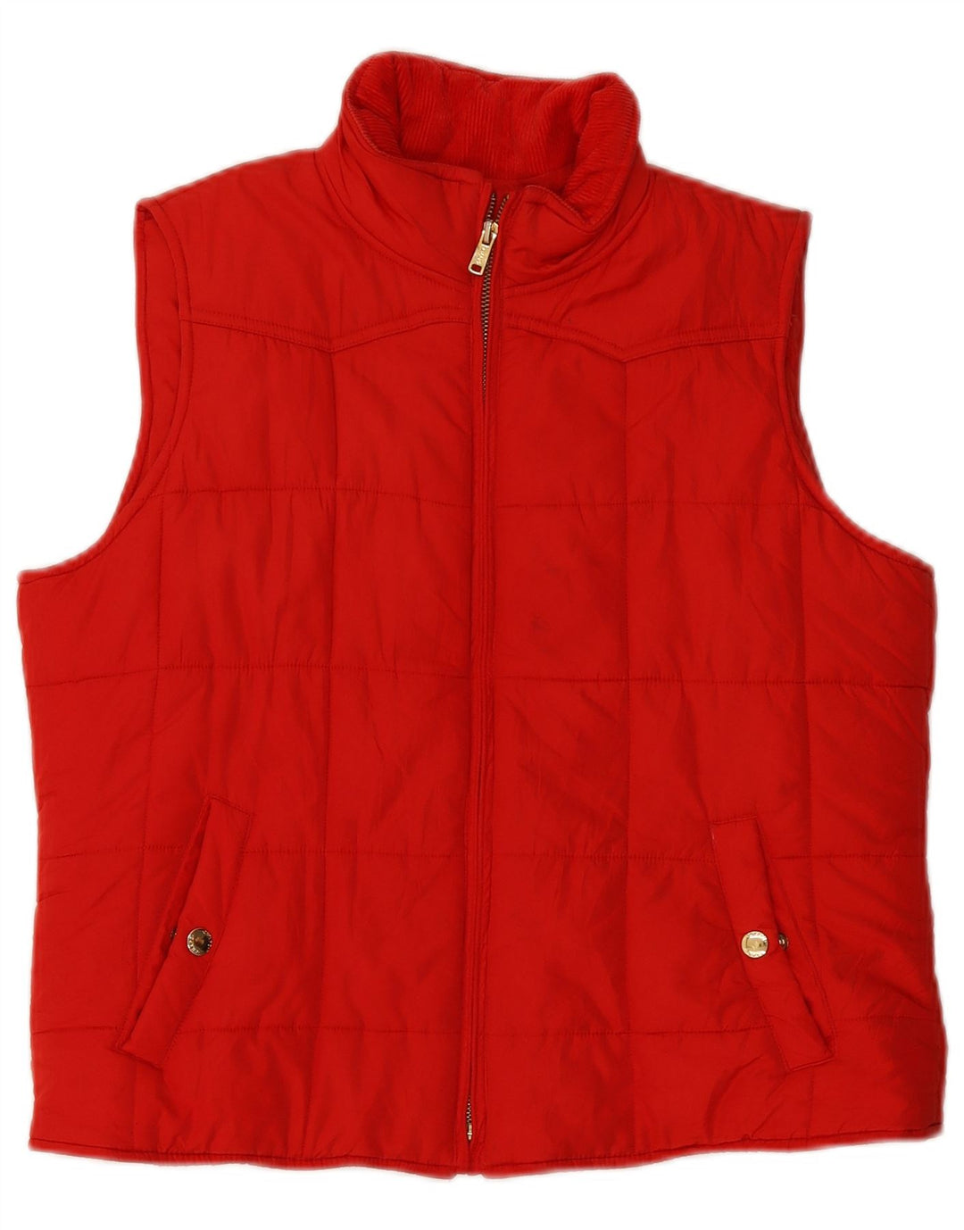 Chaps Dame Polstret Gilet UK 16 Large Rød Polyester